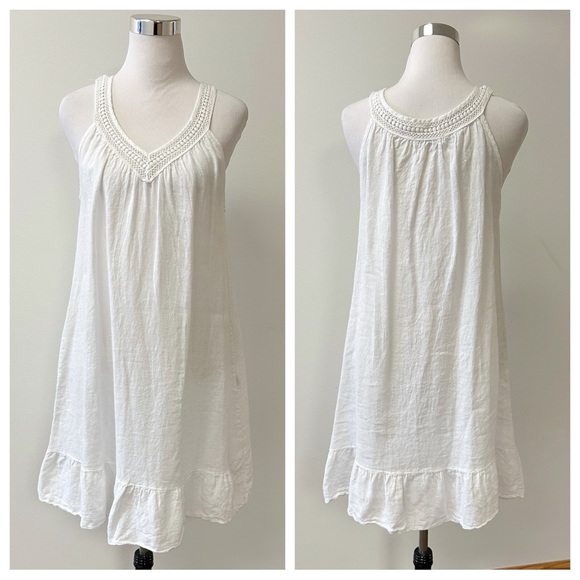 Terzo Millennio Dresses & Skirts - Terzo Millennio • White Linen Dress